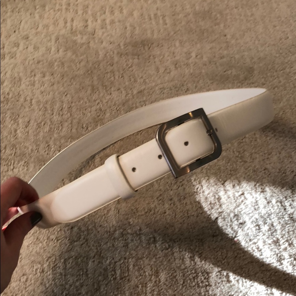 Golf white leather belt. Size large